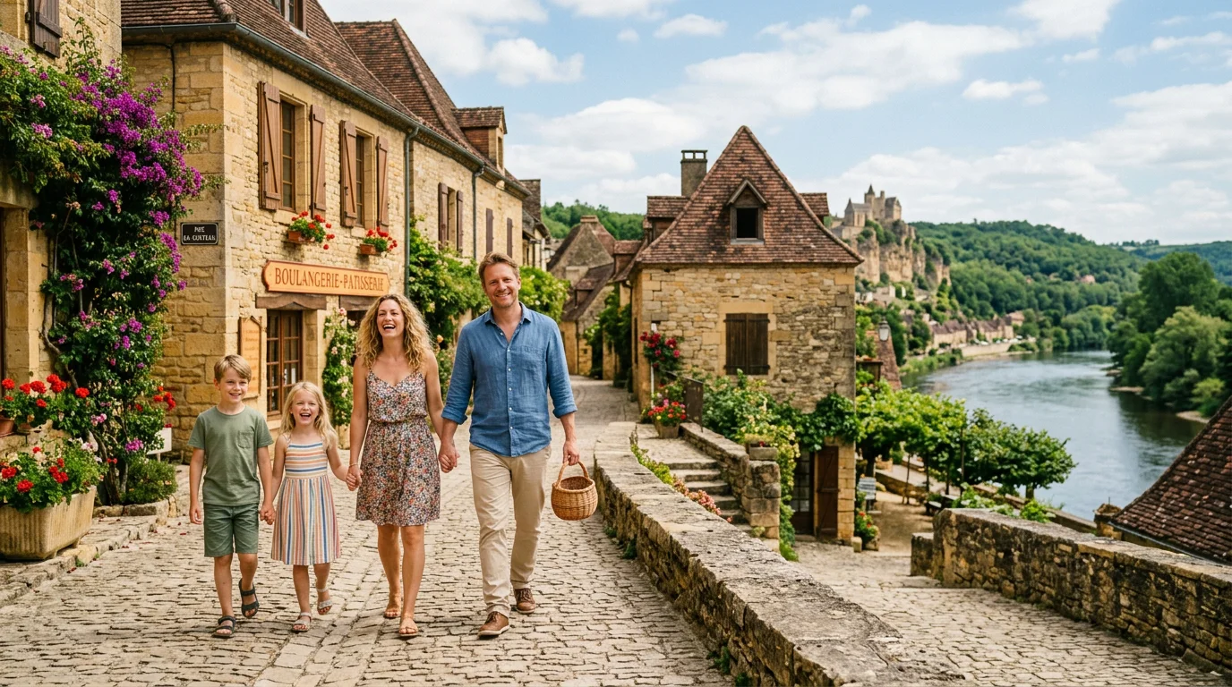 Village de caractère du Périgord Noir près de Sarlat en été