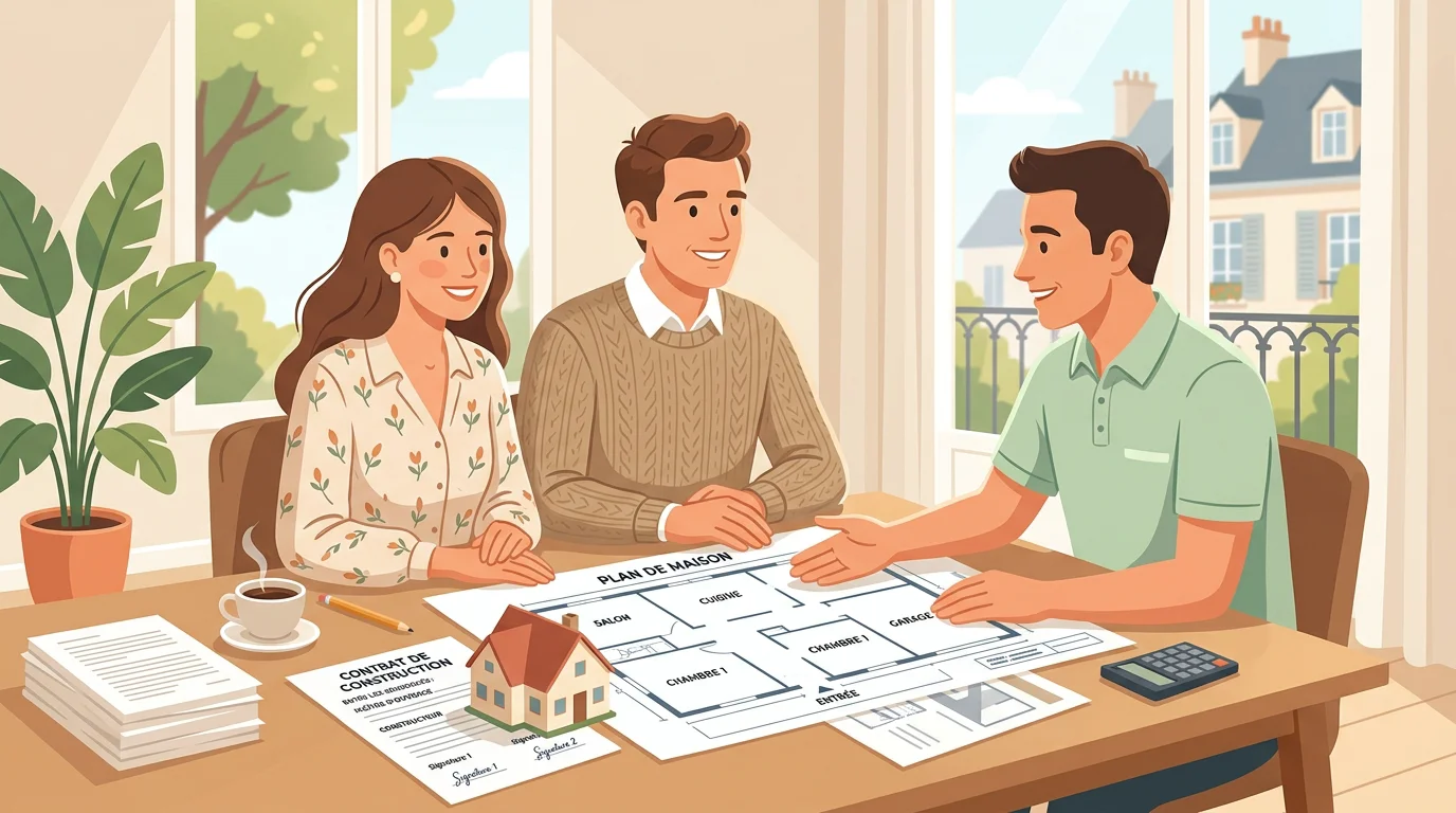 Conception des plans et signature du contrat de construction de maison